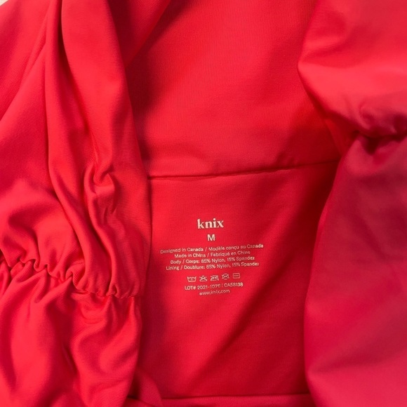 Knix HOT pink high waisted swim bottoms. Tummy control touching, NWOT. - Picture 3 of 3